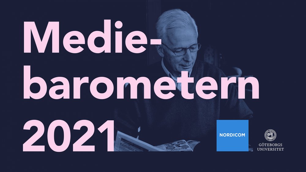 Banner för publikationen Mediebarometern 2021.