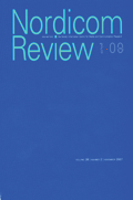 Cover of Nordicom Review 29 (1) 2008