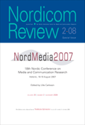Cover of Nordicom Review 29 (2) 2008