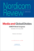 Cover of Nordicom Review 30 (Jubilee Issue) 2009
