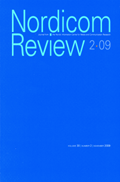 Cover of Nordicom Review 30 (2) 2009