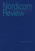 Cover of Nordicom Review 32 (2) 2011.