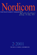 Cover of Nordicom Review 22 (2) 2001