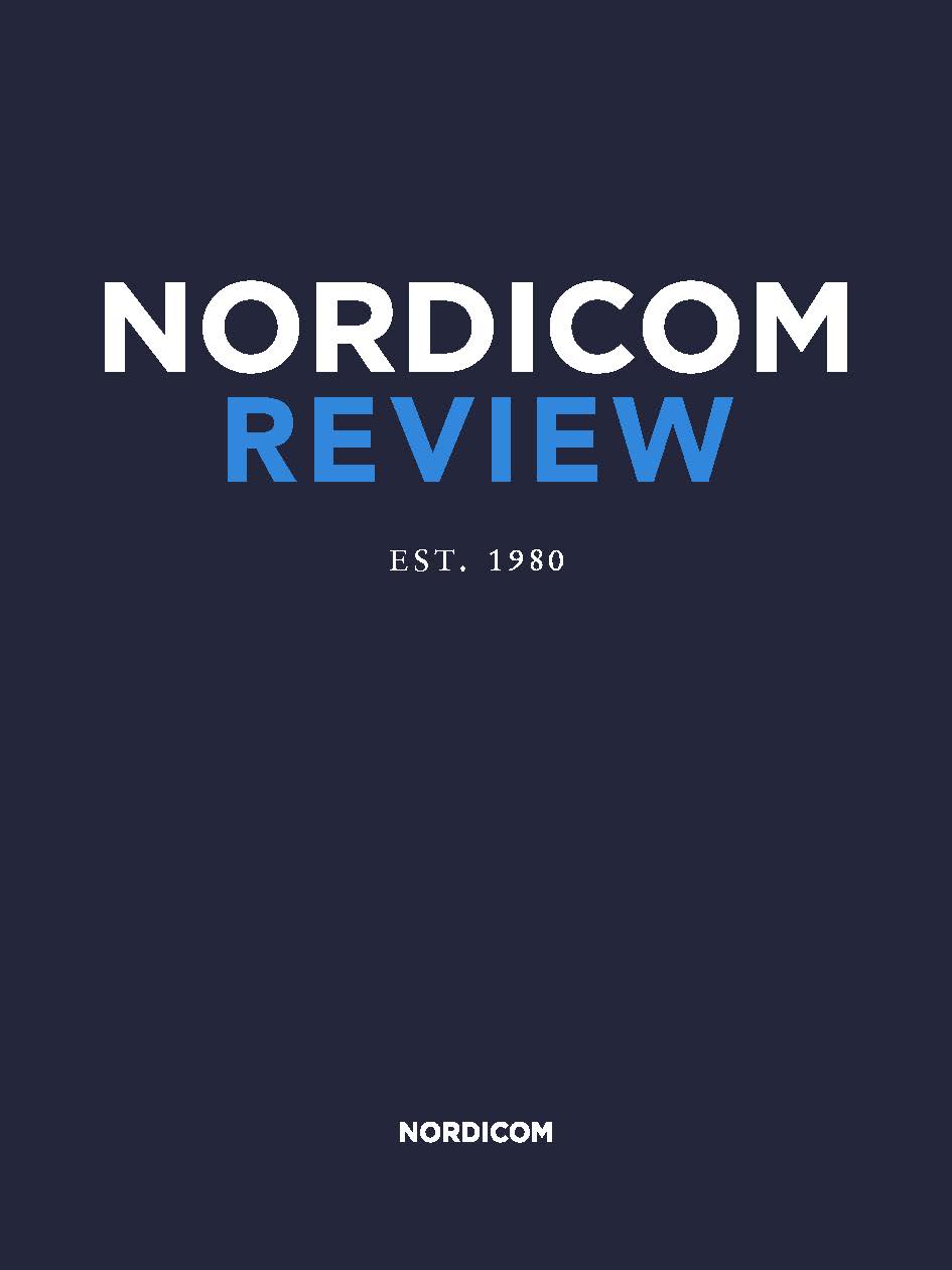 Generic cover Nordicom Review.